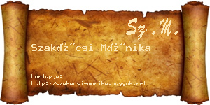 Szakácsi Mónika névjegykártya