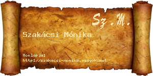 Szakácsi Mónika névjegykártya